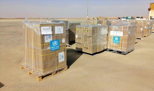 شحنة إمدادات طبية أرسلتها منظمة الصحة العالمية إلى ليبيا، 17 سبتمبر 2020. (مكتب المنظمة في ليبيا)