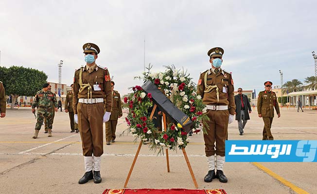 زيارة المنفي إلى مقر الكلية العسكرية في طرابلس، الأحد 31 ديسمبر 2023. (المجلس الرئاسي)