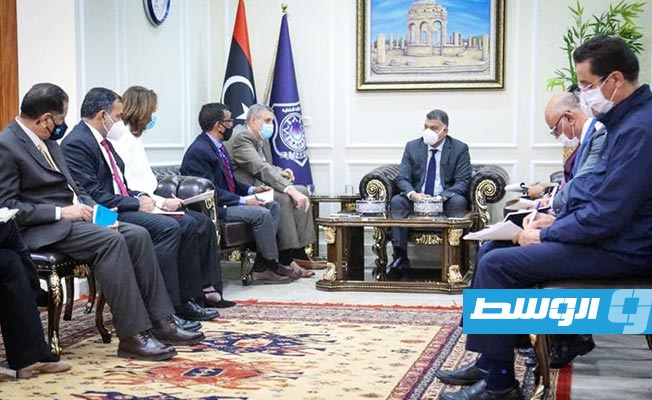 لقاء مازن وكوبيش بمقر ديوان وزارة الداخلية في طرابلس. (وزارة الداخلية)