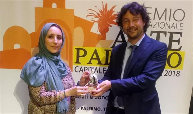 تكريم حميدة صقر بمهرجان الجائزة الدولية للفنون «باليرمو» بإيطاليا