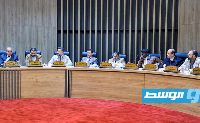 اجتماع مجلس وزراء حكومة باشاغا في بنغازي، الخميس 9 فبراير 2023. (المكتب الإعلامي للحكومة)