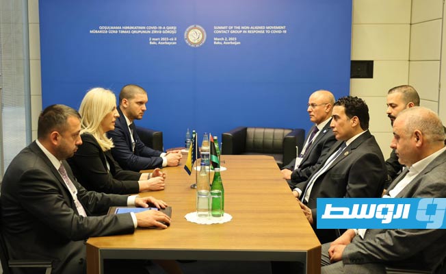 المنفي يستعرض مع رئيسة البوسنة جهود «الرئاسي» للوصول إلى الانتخابات خلال 2023