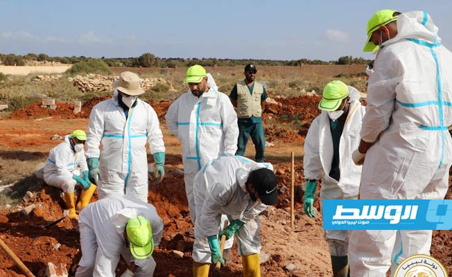 Bodies of 159 flood victims exhumed for Dhahr al-Ahmar cemetery in Derna to collect DNA samples for identification