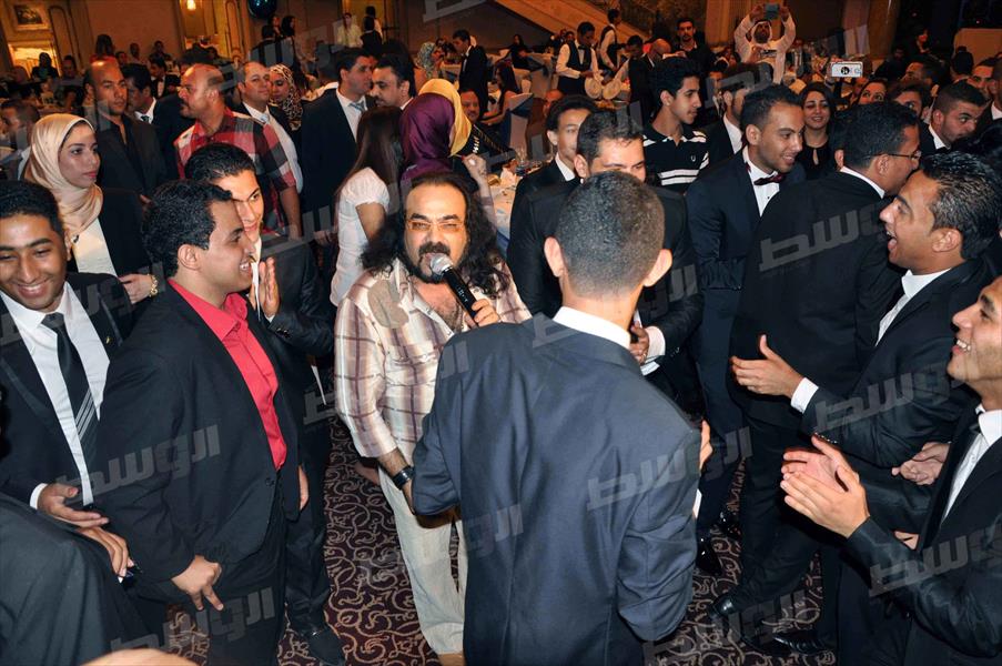 بالصور: أبو الليف وريهام حلمي في حفل تخريج "دفعة هيكل"