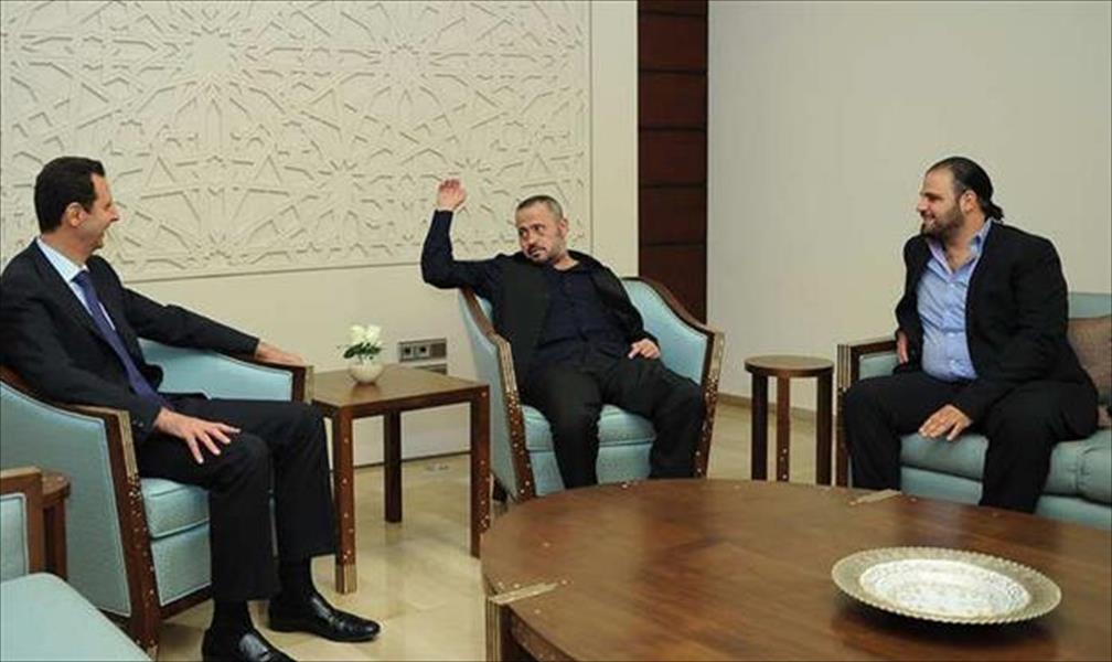 بالصور: جورج وسوف يهنئ الأسد بفوزه بالرئاسة