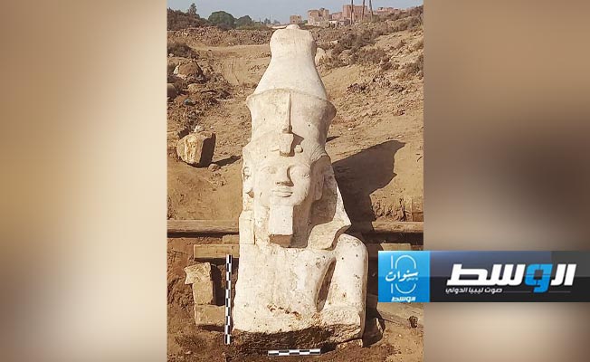 اكتشاف نصف تمثال علوي لرمسيس الثاني بعد 74 عاما من البحث