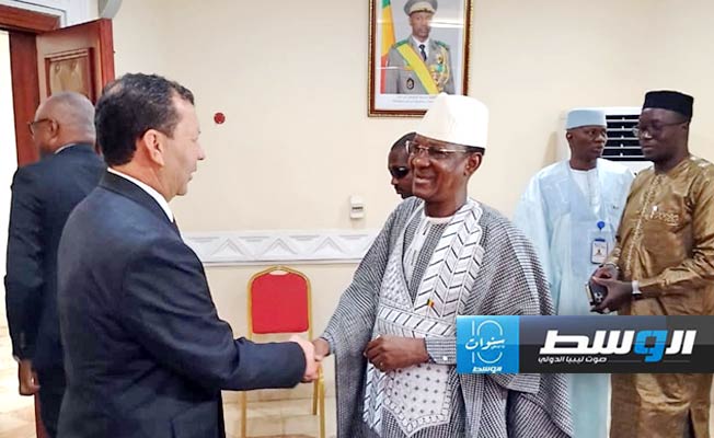 وفد ليبي يلتقي رئيس جمهورية مالي ووزير الخارجية بالعاصمة باماكو، السبت 16 مارس 2024 (صفحة وزارة الخارجية والتعاون الدولي)