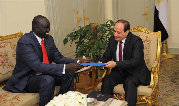 مبعوث رئيس جنوب السودان يسلم رسالة إلى السيسي