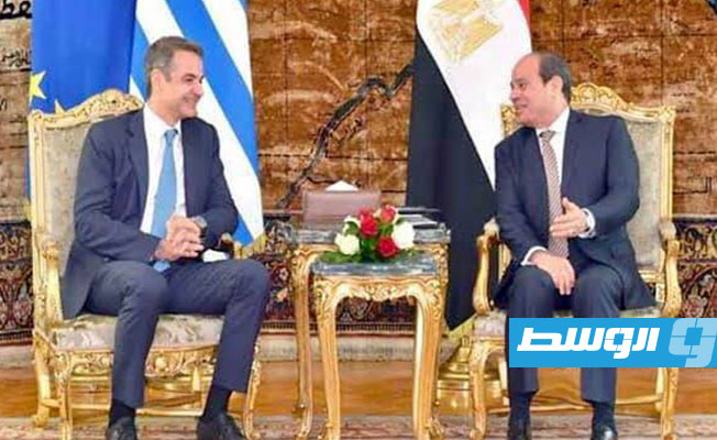 السيسي يبحث تطورات القضية الليبية مع رئيس الوزراء اليوناني