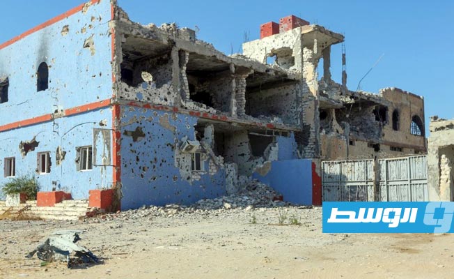 مبنى مدمر نتيجة الحرب في ليبيا. (أرشيفية: الإنترنت)