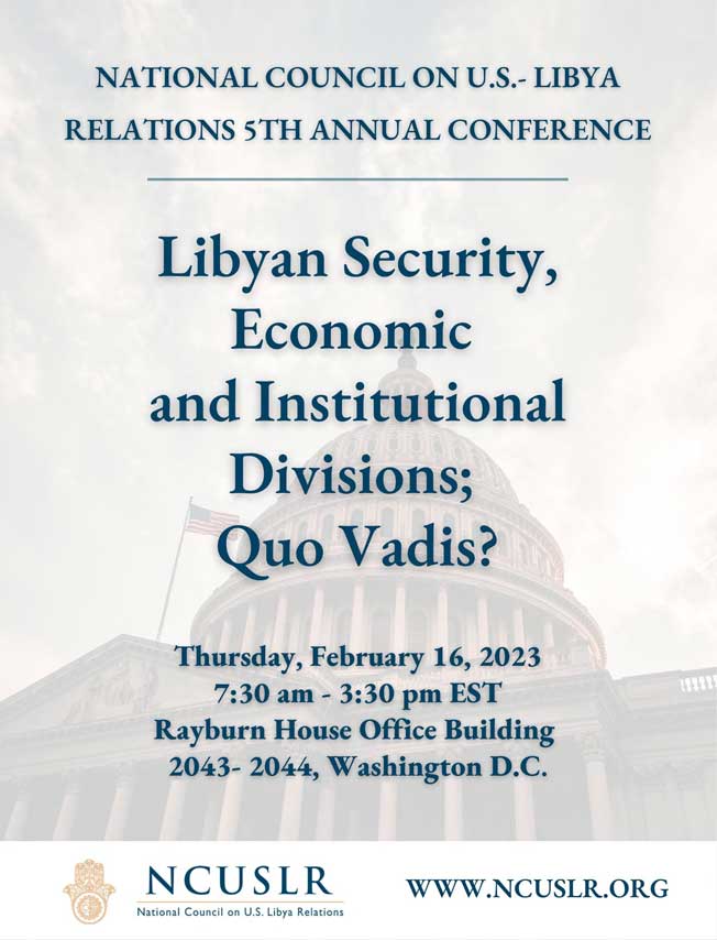 فاعليات المؤتمر السنوي للمجلس الوطني للعلاقات الأميركية الليبية (فيسبوك)