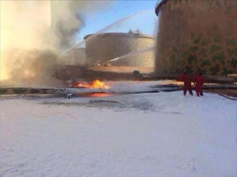 اشتعال النار بأحد مستودعات مؤسسة النفط في طرابلس