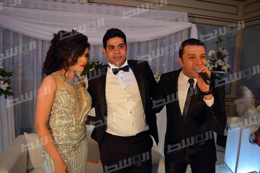 بالصور: رامي صبري وصافيناز في زفاف نهى الديب