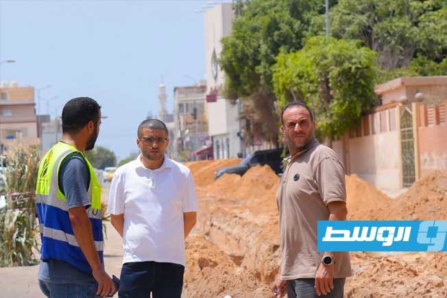 Director of the Housing Authority Inspects Maintenance Work on Bin Ashour Road in Tripoli