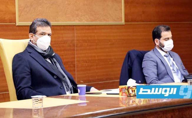 من اجتماع أبو جناح مع قيادات وزارة الصحة, 1 فبراير 2022. (صفحة أبو جناح على فيسبوك)