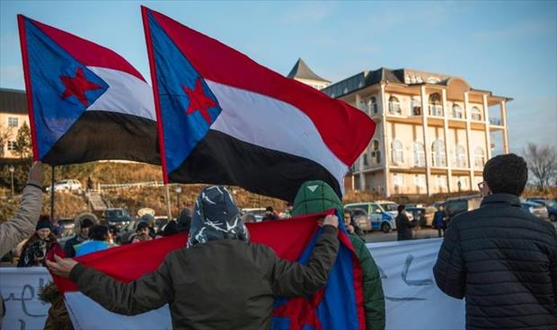 يمنيون جنوبيون يتظاهرون في السويد للمطالبة باستفتاء على استعادة استقلالهم