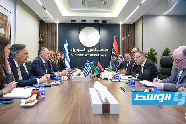 Al-Baour Discusses Migration and Maritime Border Delimitation with Greek Foreign Minister Gerapetritis