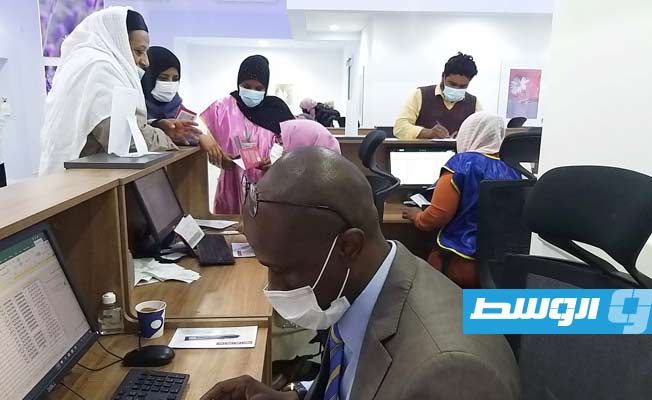 مركز التطعيم العام في مدينة سبها، الأحد 23 يناير 2022. (تصوير: رمضان كرنفودة)