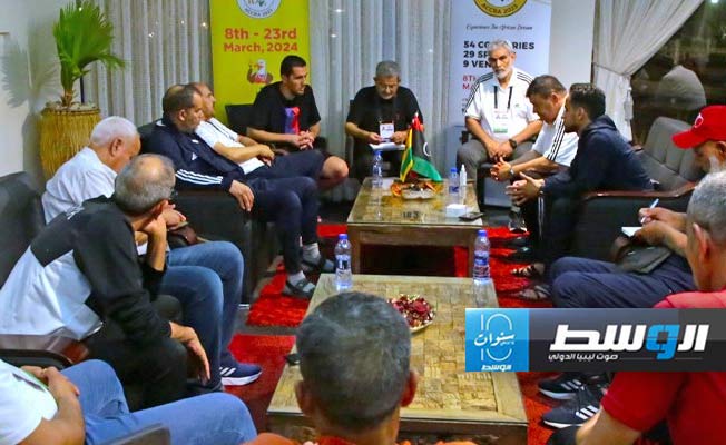 فيديو: العرضاوي يلتقي الوفد الليبي المشارك في دورة الألعاب الأفريقية