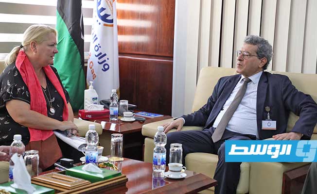 لقاء عون مع السفيرة الكندية في طرابلس، الخميس 13 أكتوبر 2022. (وزارة النفط والغاز)