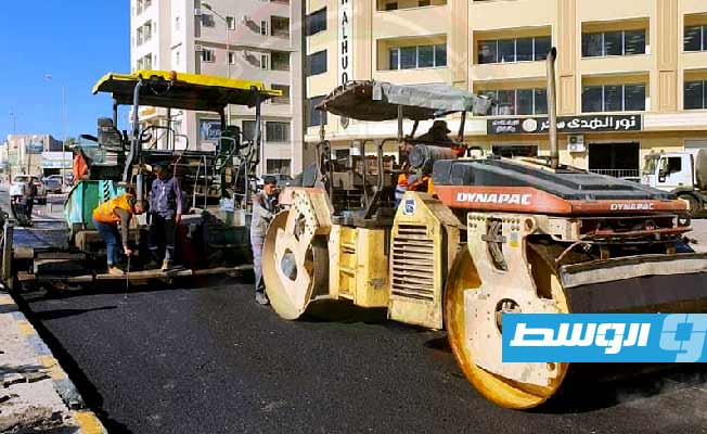 بلدية مصراتة: استمرار أعمال الدائري الثالث (صور)