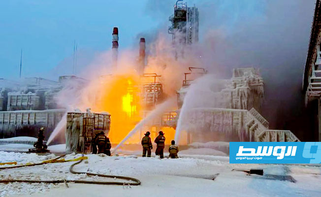 حريق بمحطة تابعة لأكبر منتج للغاز الطبيعي المسال في روسيا