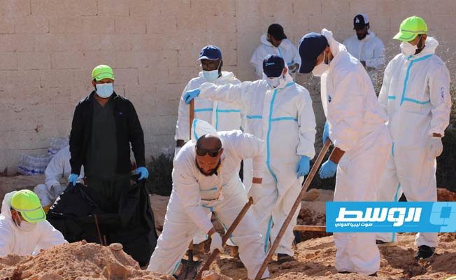 Bodies of 159 flood victims exhumed for Dhahr al-Ahmar cemetery in Derna to collect DNA samples for identification