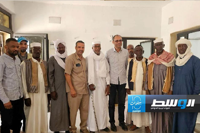 عثمان عبدالجليل خلال زيارة إلى مدينة الكفرة، جنوب ليبيا، 24 أبريل 2024. (وال)