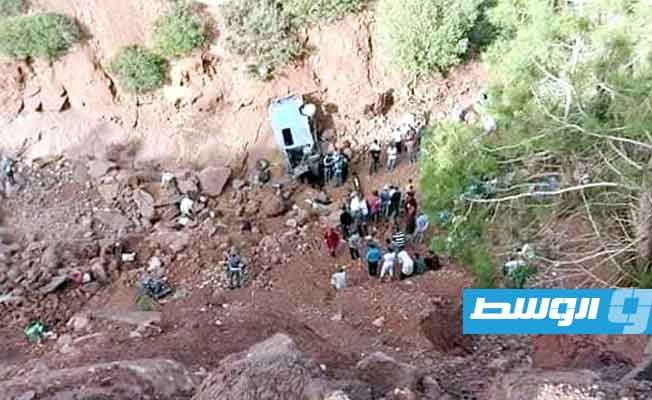 موقع الحادث في إقليم أزيلال بوسط المغرب، الأحد 6 أغسطس 2023. (إعلام محلي)