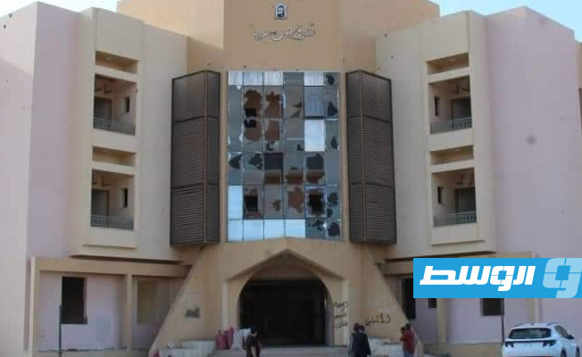 فندق بيت سبها قبل انطلاق أعمال صيانته وتجديده. (المكتب الإعلامي لحكومة باشاغا)
