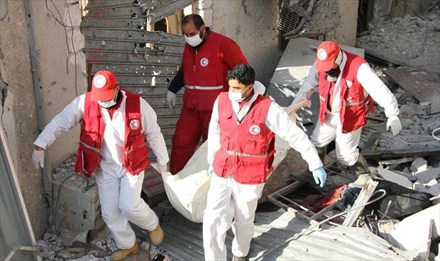 «الهلال الأحمر» ينتشل 35 جثة من المدينة القديمة درنة