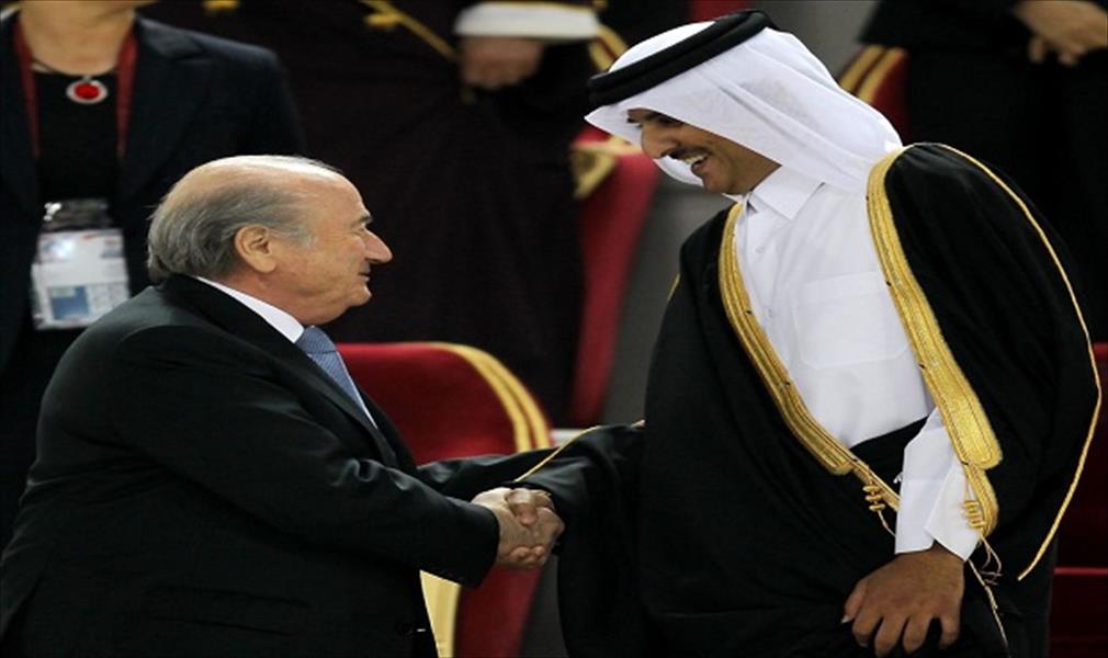 أمير قطر يجتمع مع بلاتر في زيوريخ لمناقشة ملف كأس العالم