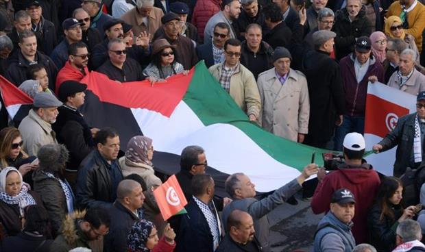 تظاهرة تونسية رفضا لخطة ترامب لحل النزاع الفلسطيني - الإسرائيلي