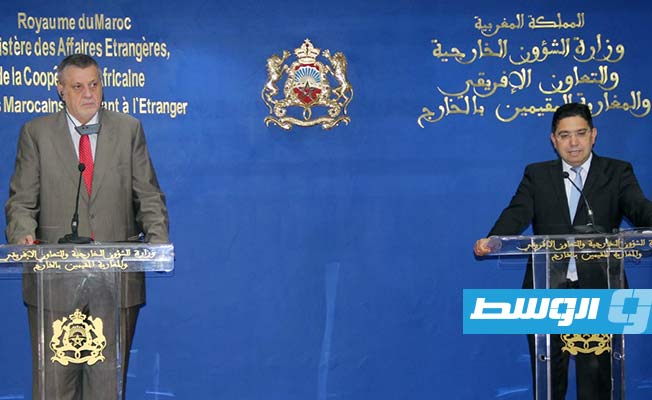بوريطة وكوبيش خلال مؤتمر صحفي بالرباط، الإثنين 13 سبتمبر 2021. (الخارجية المغربية)