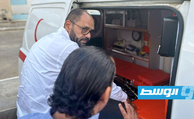 سيارات إسعاف تسلمتها المرافق الصحية في درنة، 4 أكتوبر 2023. (حكومة حماد)