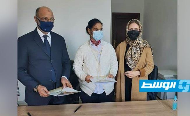 «العمل والتأهيل» توقع اتفاقية تعاون مع منظمة التضامن لمناصرة قضايا المرأة الليبية