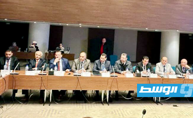 اجتماع في تونس بين إدارات المصرف المركزي في طرابلس وبنغازي، 3 مارس 2023. (المصرف المركزي)