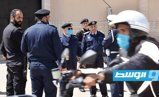 دوريات للدراجات النارية بطرابلس للمساهمة في ضبط المرور، 31 مارس 2020. (مديرية أمن طرابلس)