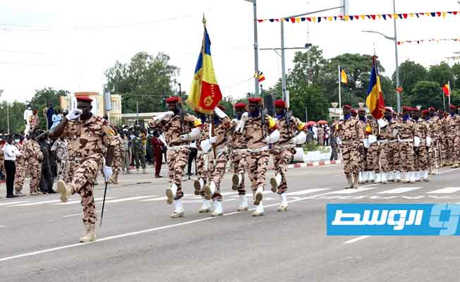 عرص عسكري في إنجامينا خلال احتفالات العيد الوطني لتشاد، الجمعة 11 أغسطس 2023. (المجلس الرئاسي)