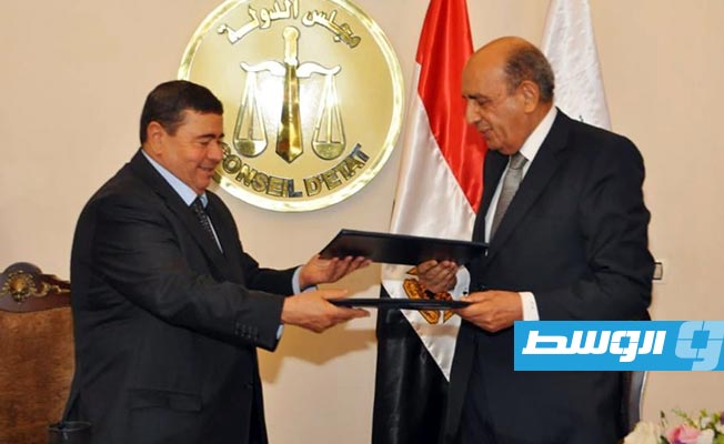 المجلس الأعلى للقضاء يوقع مذكرة تفاهم مع مجلس الدولة المصري في القاهرة