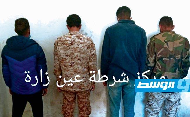 أربعة من المتهمين باغتصاب سيدة بعد خطفها من زوجها في طرابلس. (مديرية أمن طرابلس)