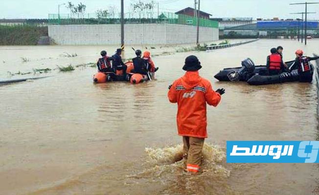 مصرع 33 و10 مفقودين بفيضانات وانزلاقات للتربة في كوريا الجنوبية