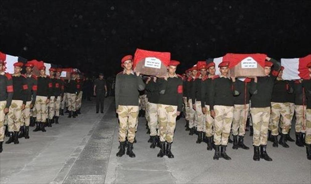 جنازة عسكرية لشهداء سيناء بحضور السيسي غدا
