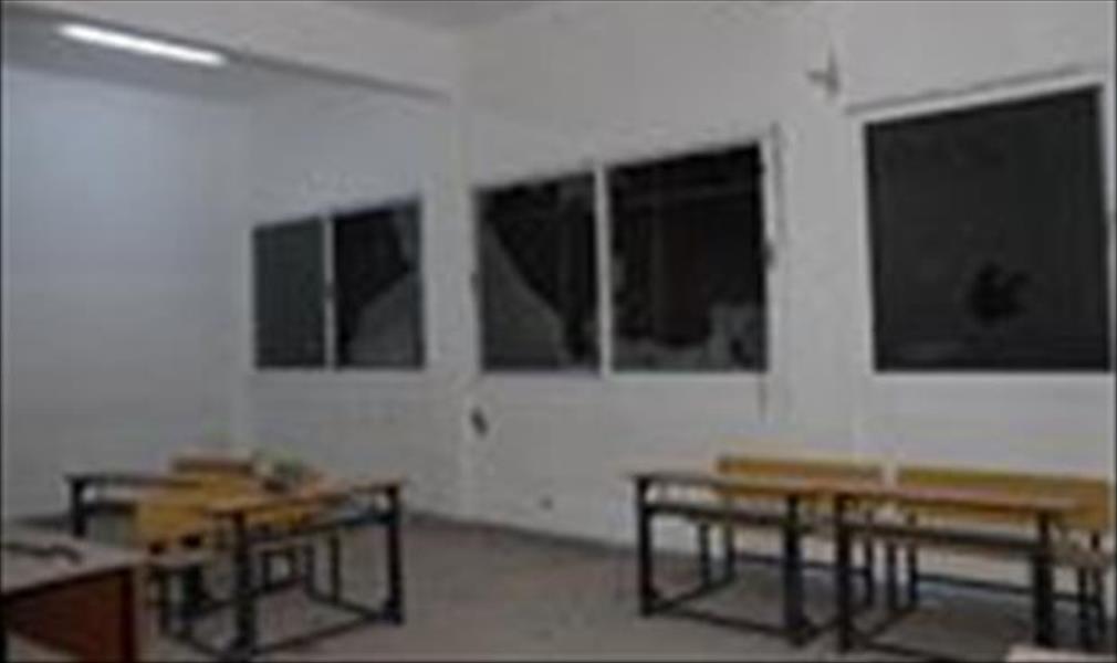 سقوط قذيفة على مدرسة صلاح الدين بالكيش