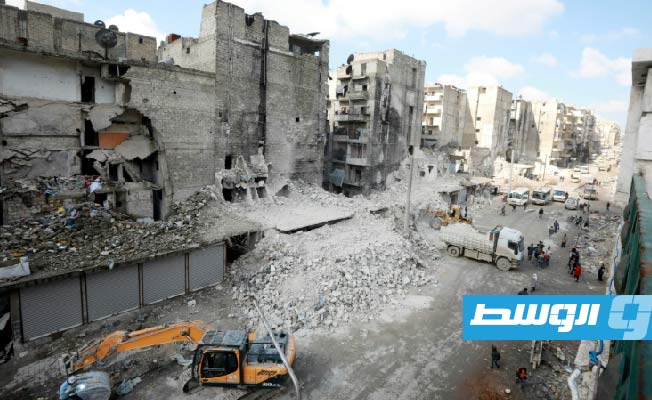 مصرع 10 أشخاص في انهيار مبنى بحلب السورية