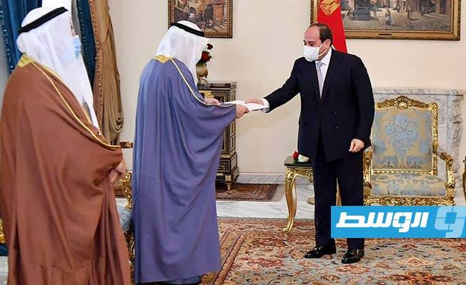 السيسي يتلقى رسالة خطية من أمير الكويت بشأن تحقيق المصالحة العربية