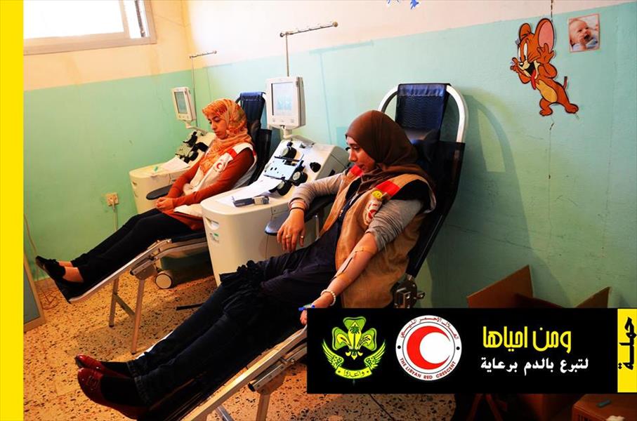 "ومن أحياها".. حملة للتبرع بالدم في بنغازي