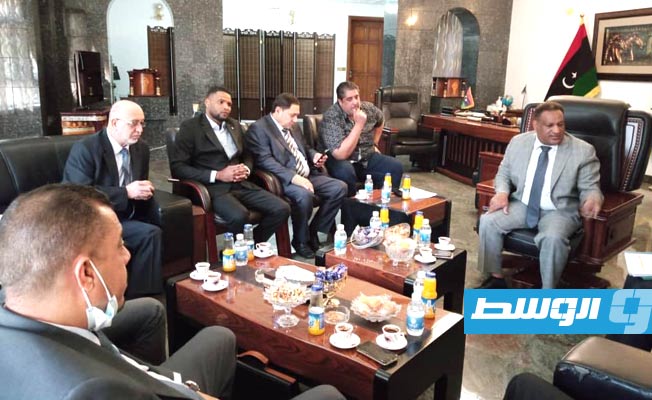 اجتماع وكيل وزارة الخارجية والوفد المرافق له مع القائم بالأعمال بالسفارة الليبية في بغداد. (وزارة االخارجية)