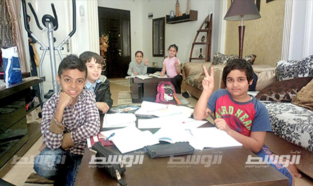 بالصور: مدارس بديلة في بنغازي بجهود ذاتية