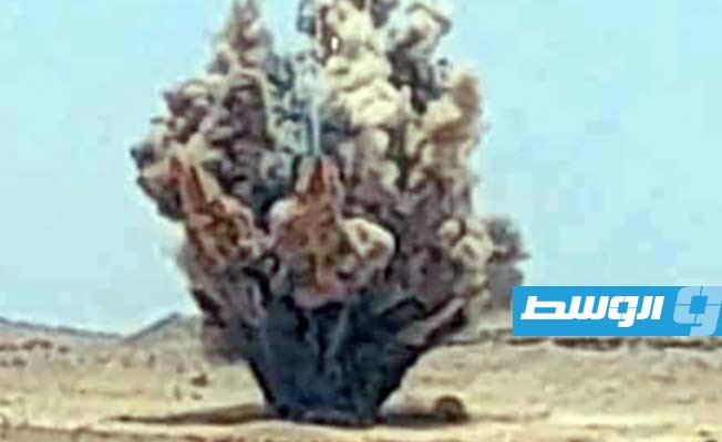 تفجير 3.5 طن من المخلفات الحربية بمنطقة الهيرة
